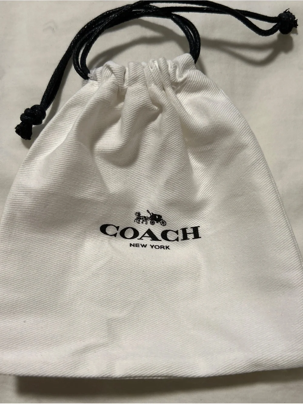 Coach Silver-Tone Crystal Stud Earrings with White Coach Drawstring Pouch - Picture 2 of 8
